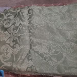 Light green valance curtains (2)